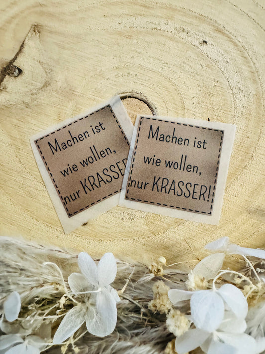 Bügellabel machen ist wie wollen