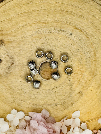 Set -  Metall Ornament Kordel Endstücke