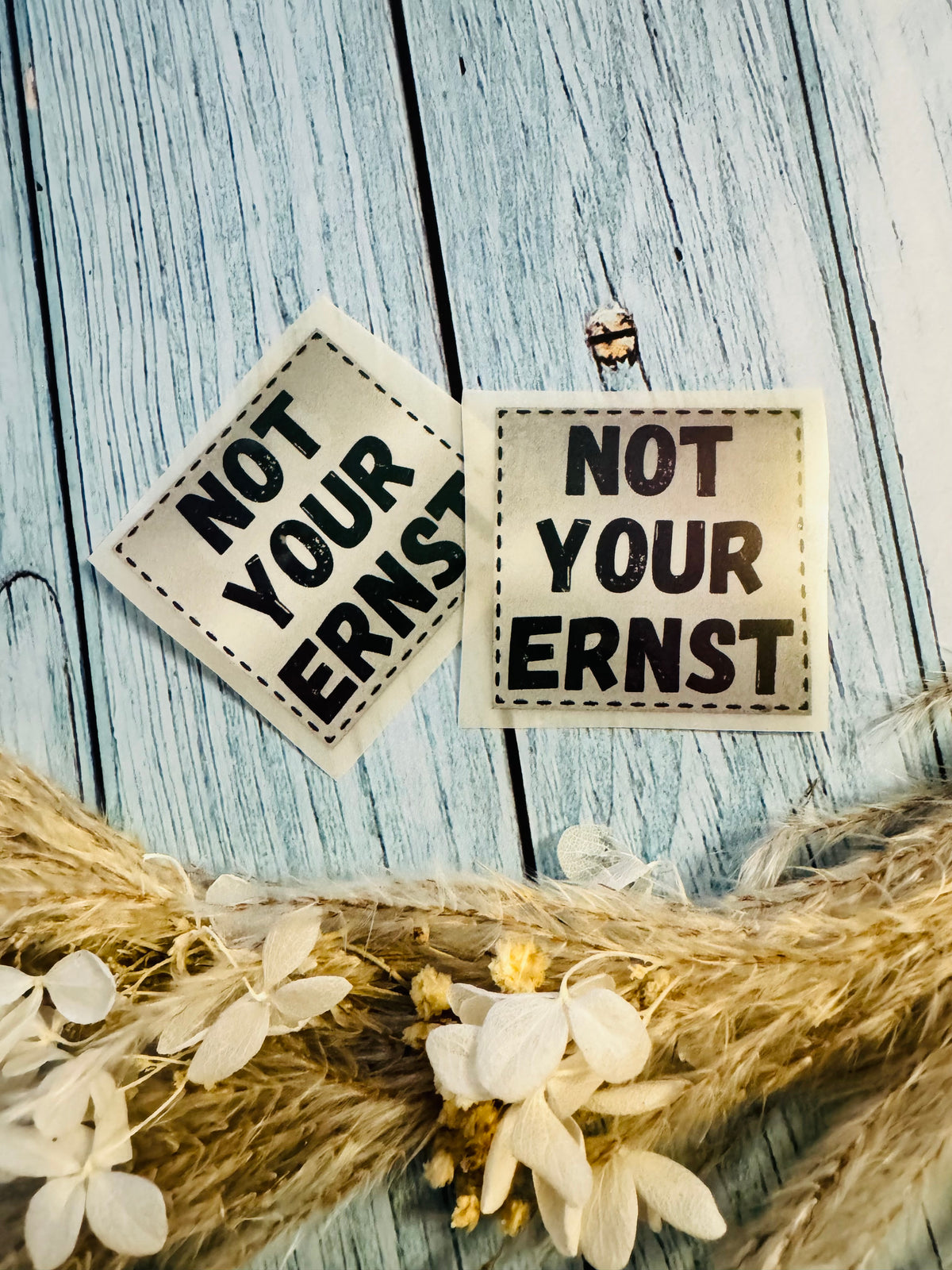 Bügellabel Reflektierend Silber - not your ernst