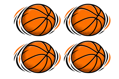 Bügellabel Größenetiketten Basketball