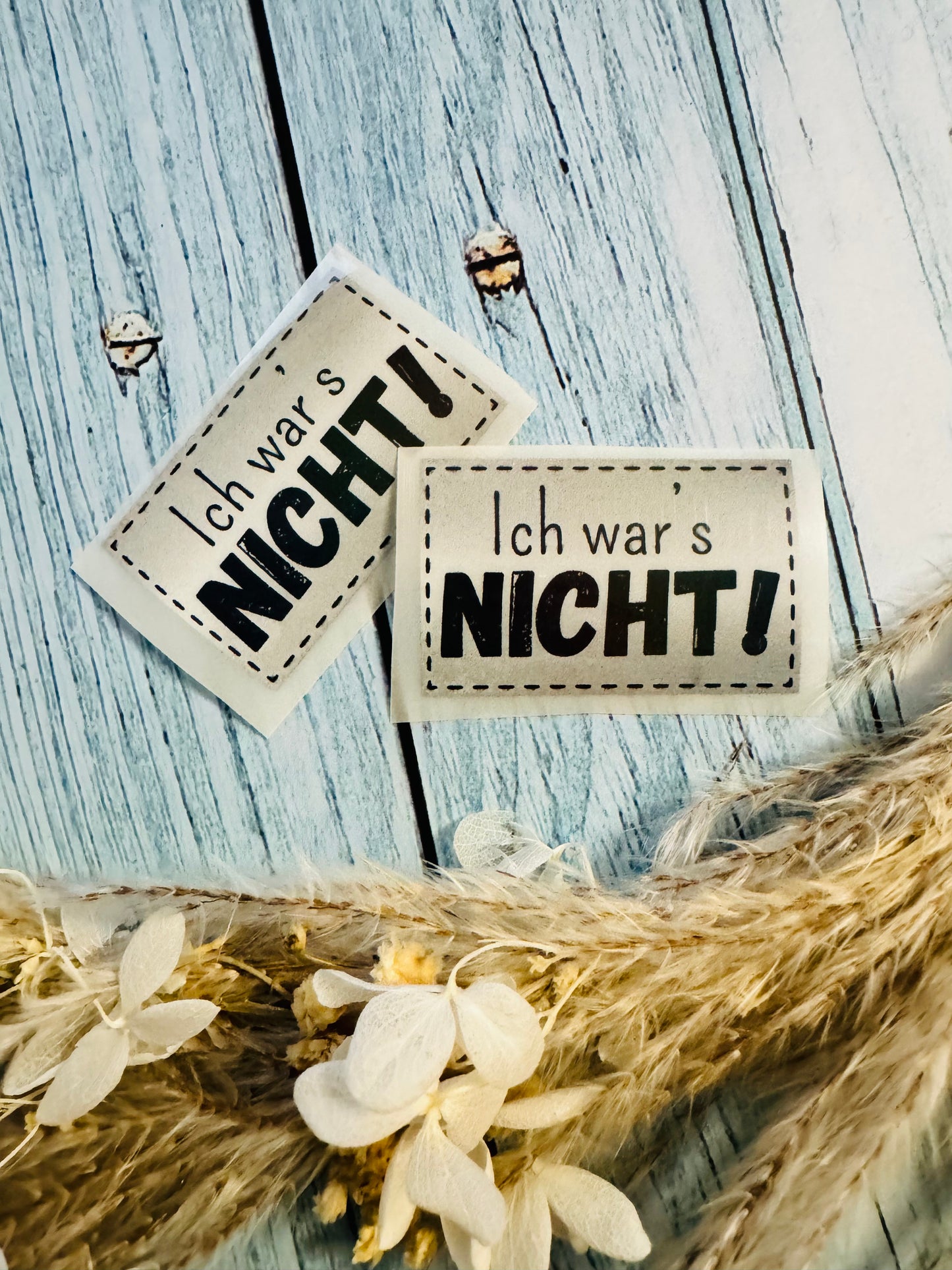 Bügellabel Reflektierend Silber - ich war’s nicht!