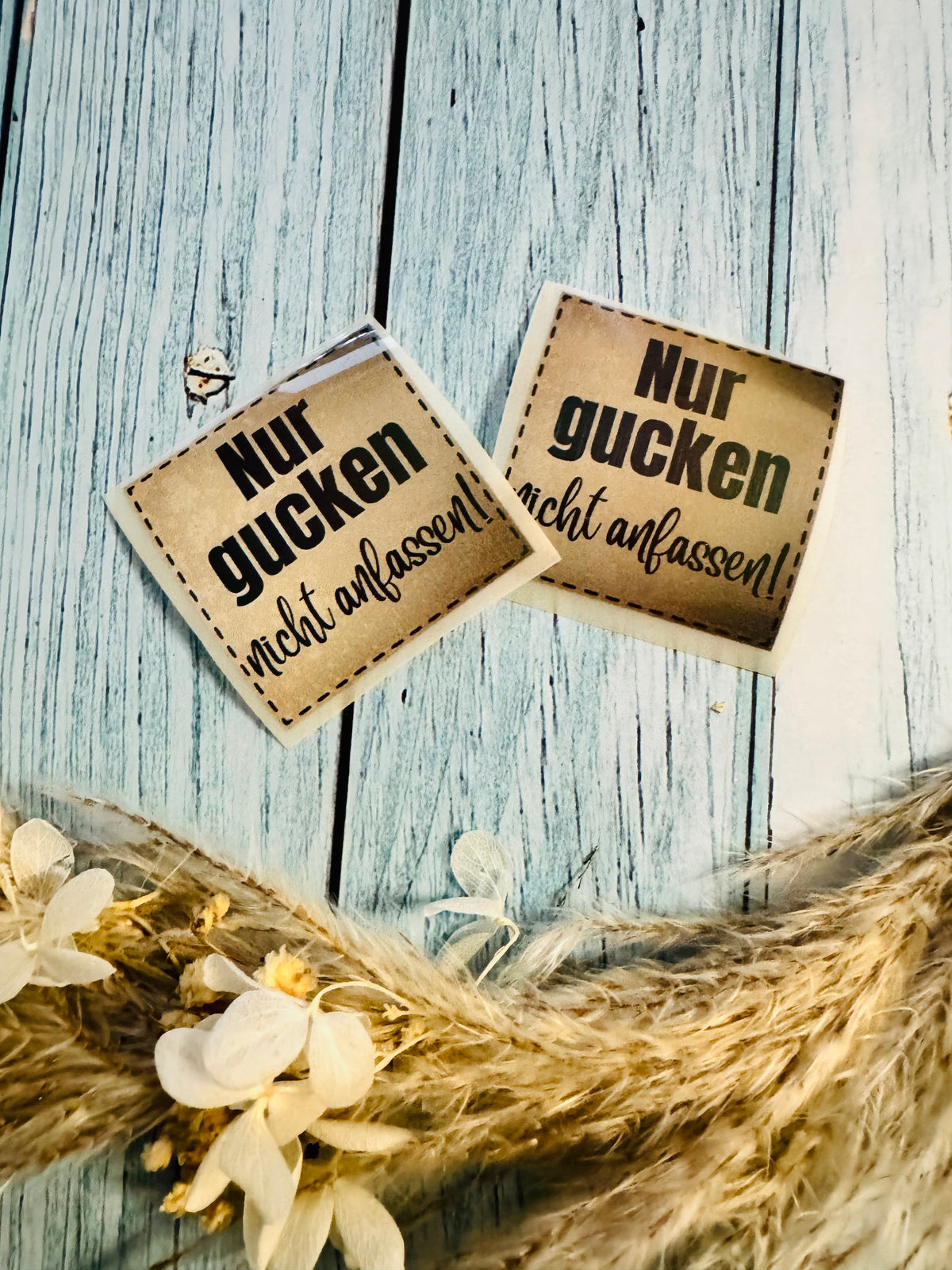 Bügellabel Reflektierend braun - nur gucken