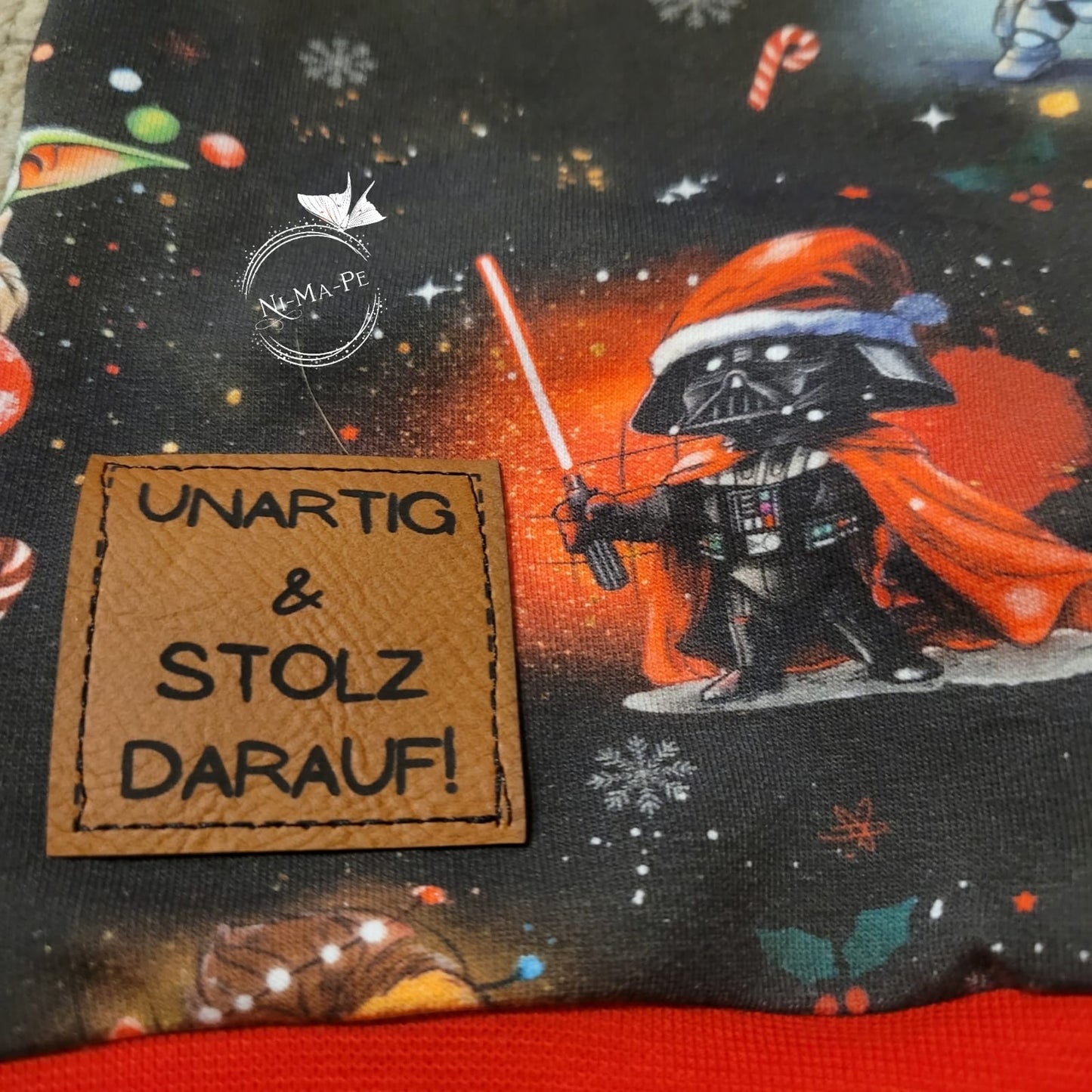 Rest Stoff Sweat VB Weihnachten Sterne 2