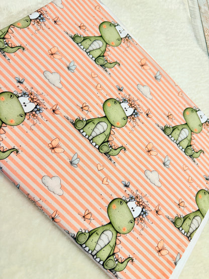 Stoff VB little Flower Dino