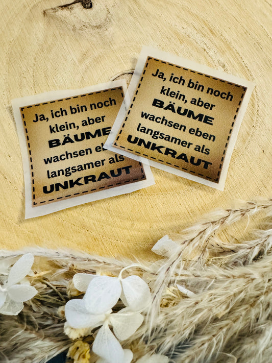 Bügellabel noch klein