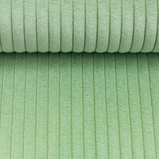 Stoff wanja Cord-Samt Lindgrün 603