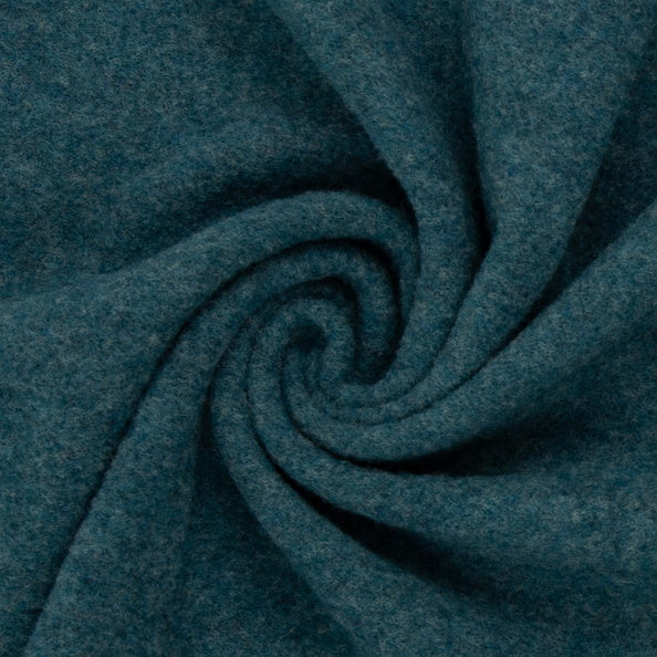 Stoff Merino Fleece Swafing Petrol 1749