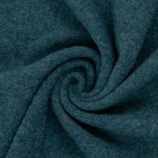 Stoff Merino Fleece Swafing Petrol 1749