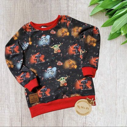 Rest Stoff Sweat VB Weihnachten Sterne 2