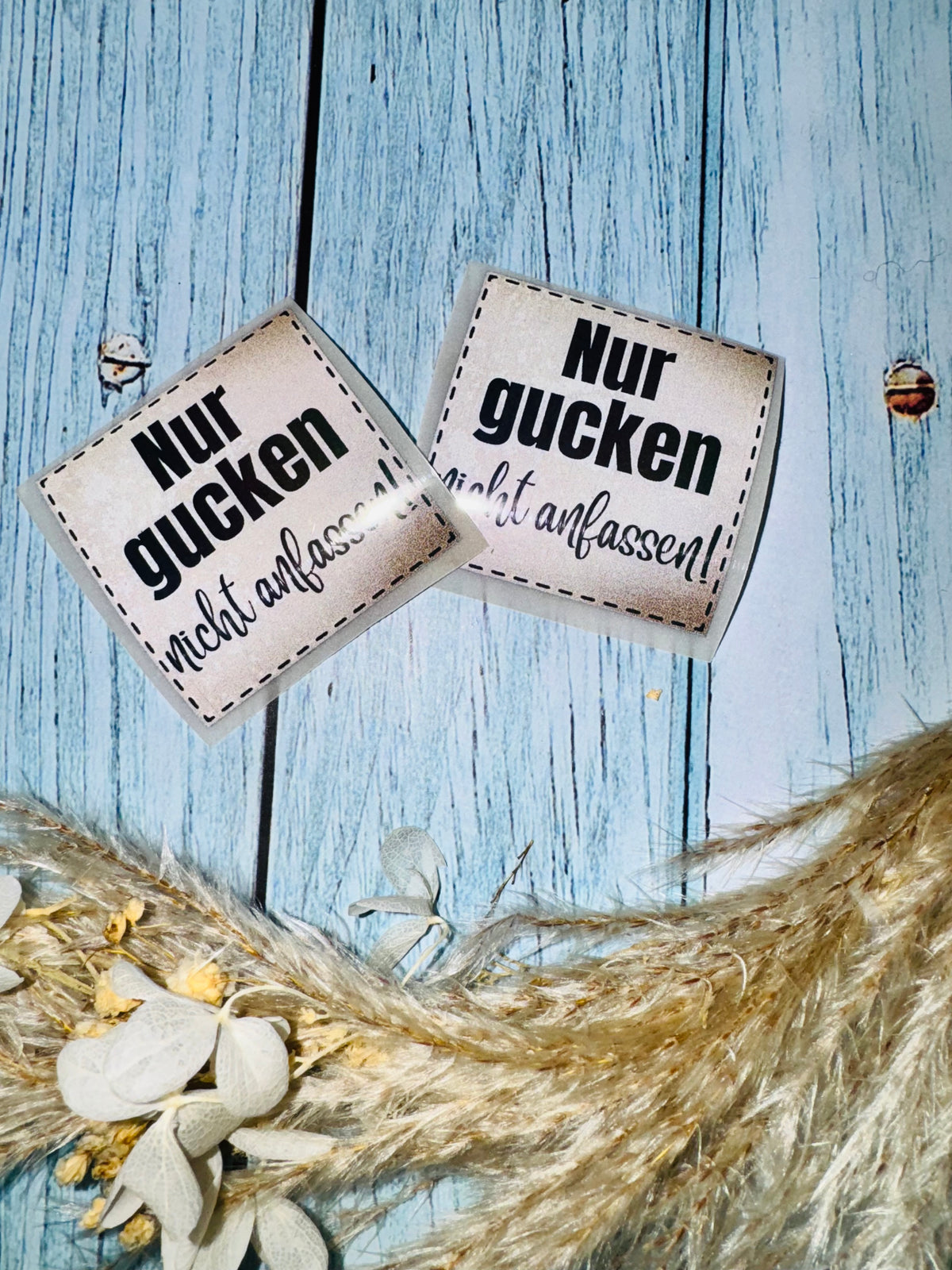 Bügellabel Reflektierend braun - nur gucken