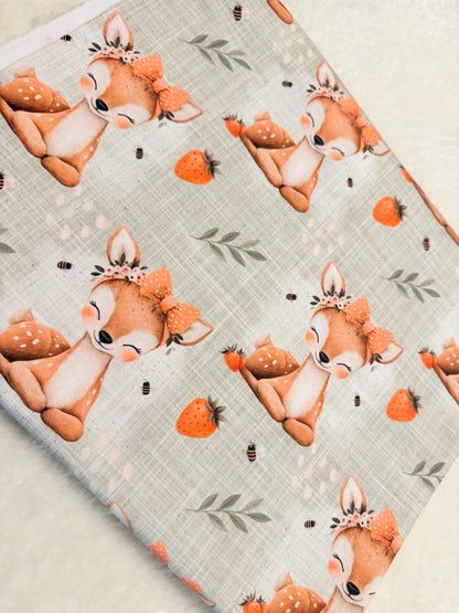 Stoff VB Erdbeer Bambi