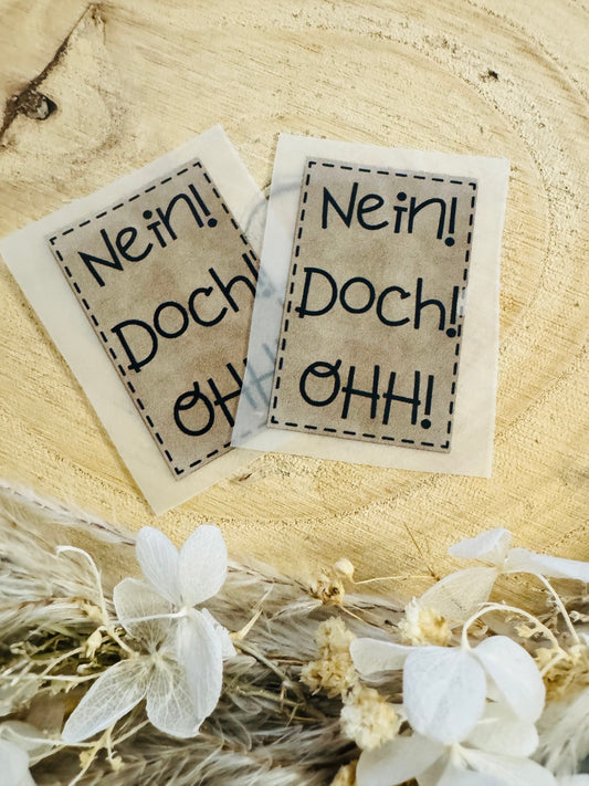 Bügellabel nein, doch!