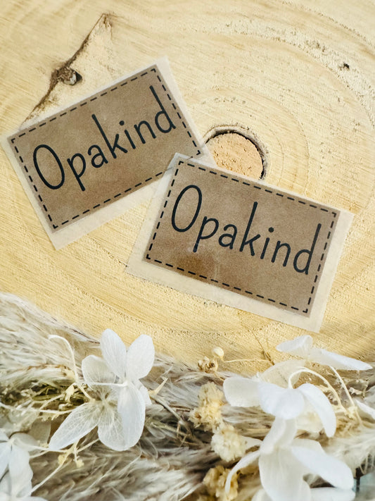 Bügellabel Opakind