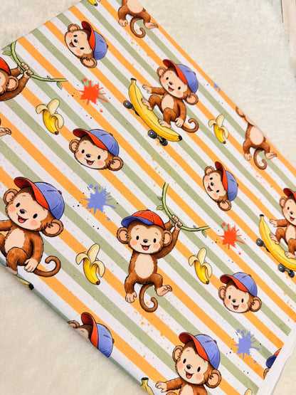 Stoff VB Skater Kleks Monkeys