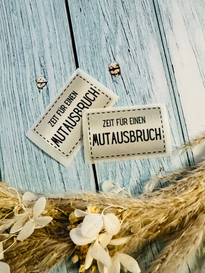 Bügellabel Reflektierend Silber - Mutausbruch
