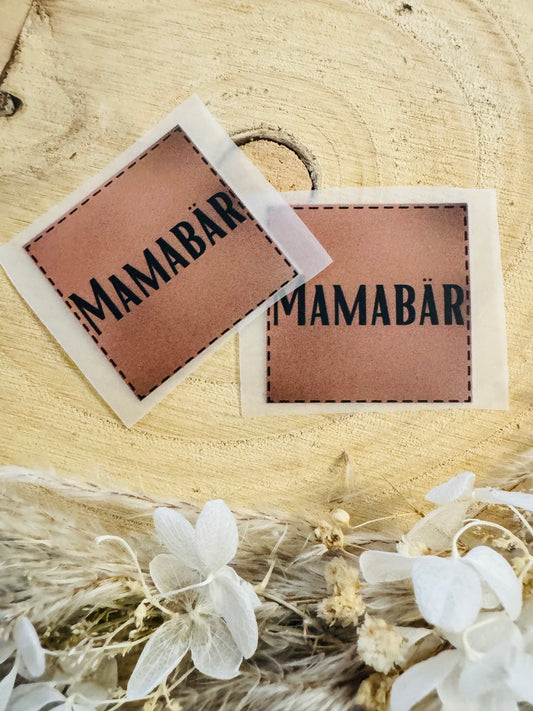Bügellabel Mamabär