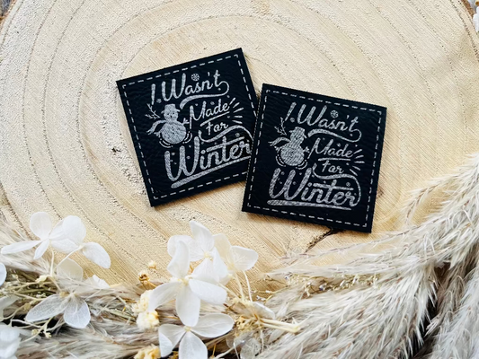 Kunstlederlabel I wasnt made Schwarz