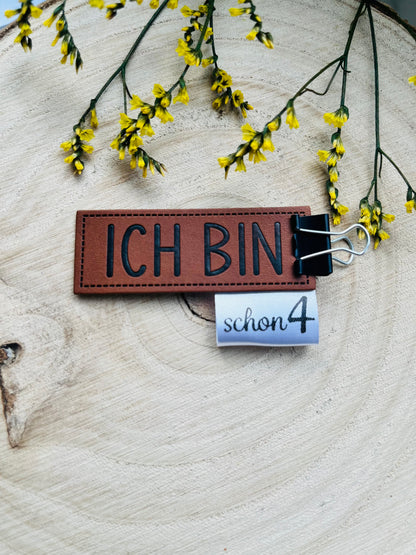 Kunstlederlabel Ich Bin