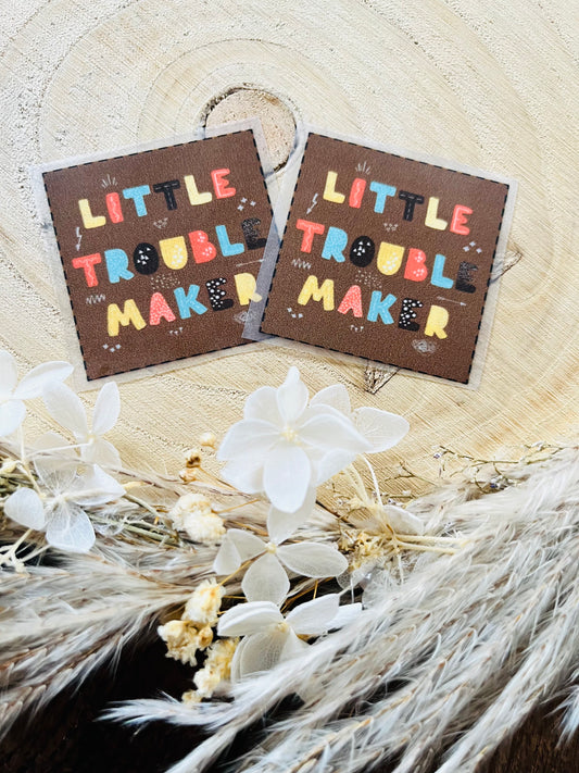 Bügellabel little trouble maker