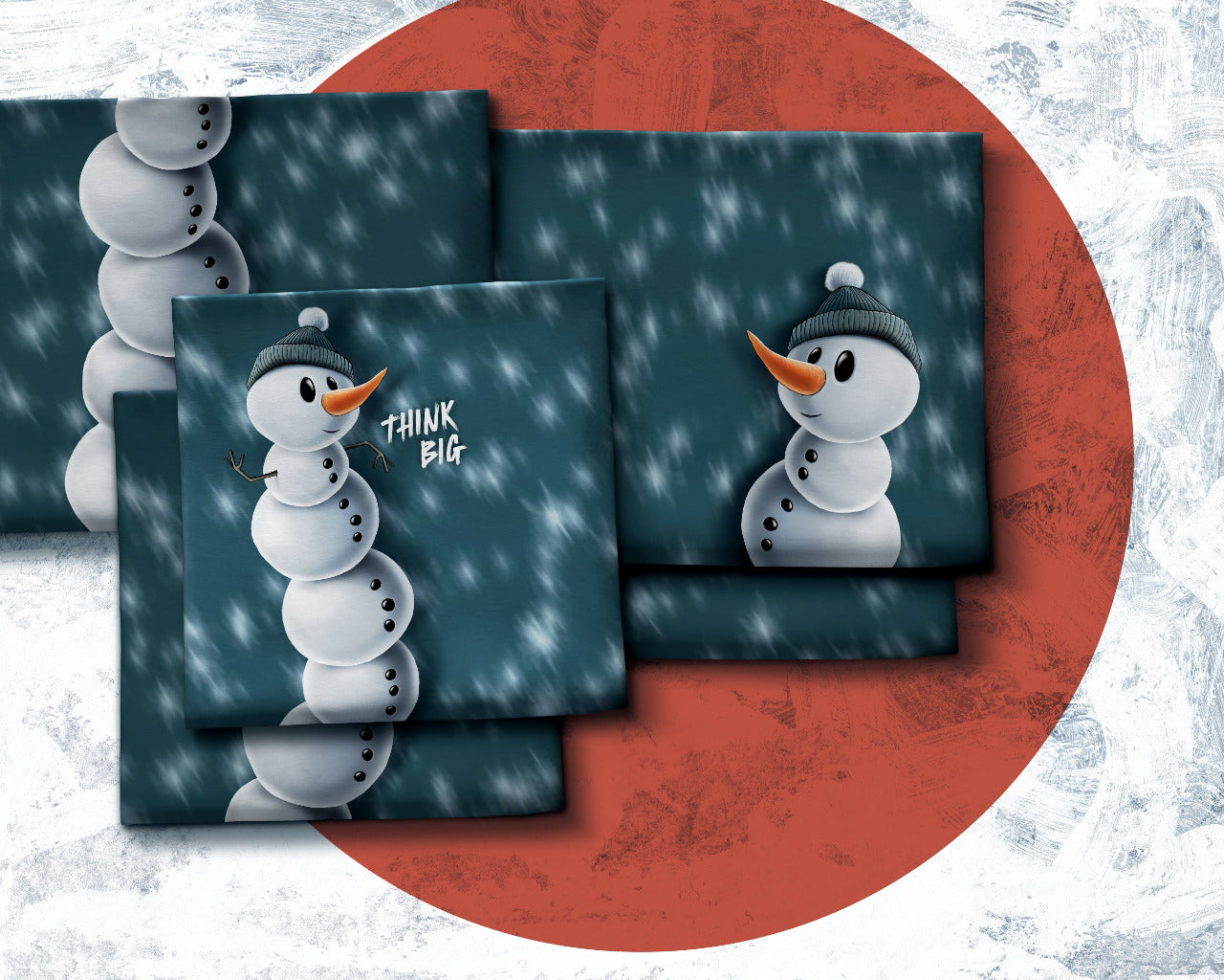 tolles angerauhtes Sweat Panel Big Snowman aus der Thorsten Berger Kollektion