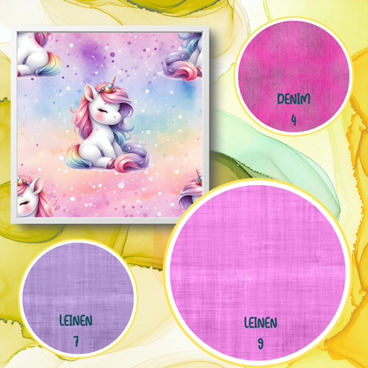 Stoff VB Einhorn sitzend