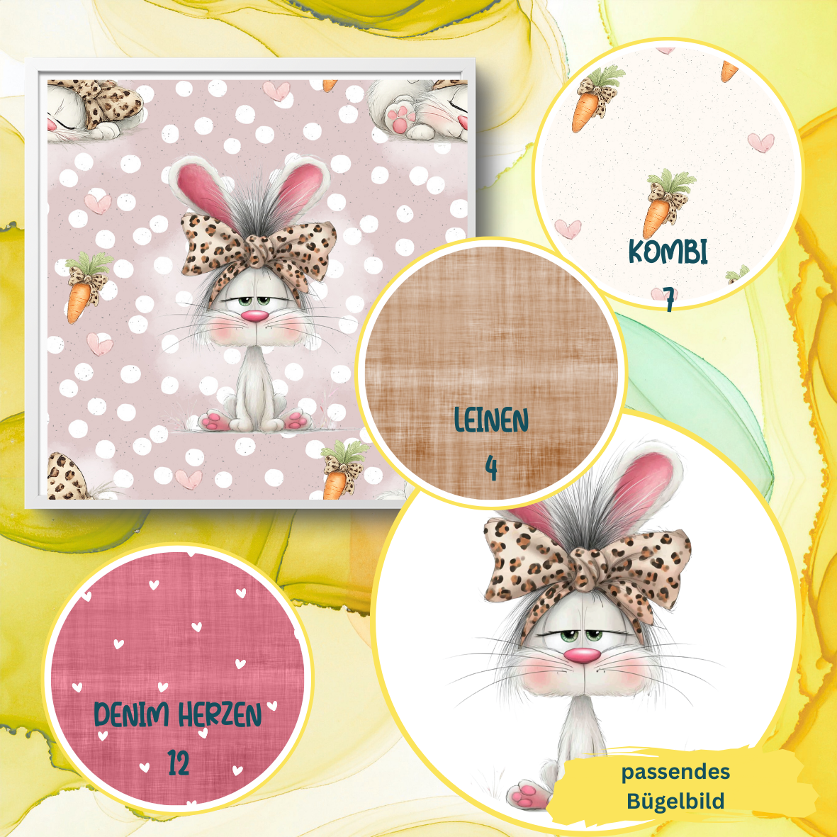 Stoff VB genervtes Häschen