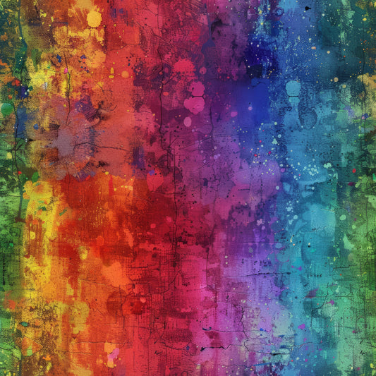 Stoff VB Kombi Grunge 10 Regenbogen