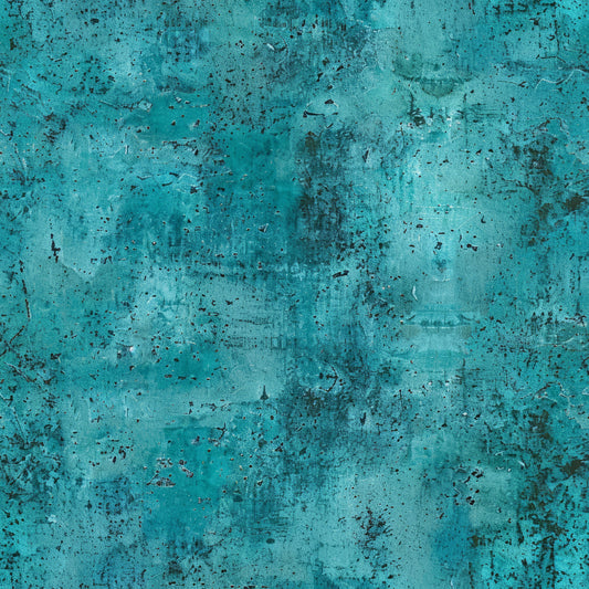 Stoff VB Kombi Grunge 4 Türkis