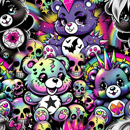 toller Stoff mit kleinen bunten crazy Bärchen