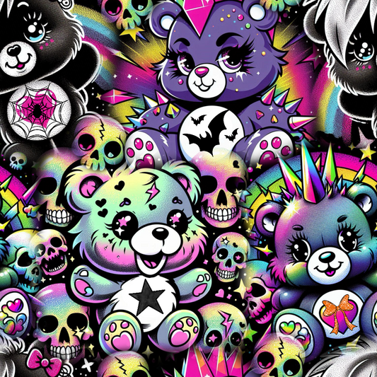 toller Stoff mit kleinen bunten crazy Bärchen