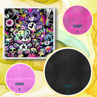 Stoff VB Neon Bärchen