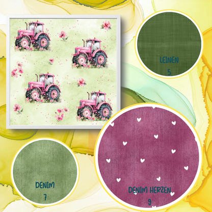 Stoff VB pinker Traktor