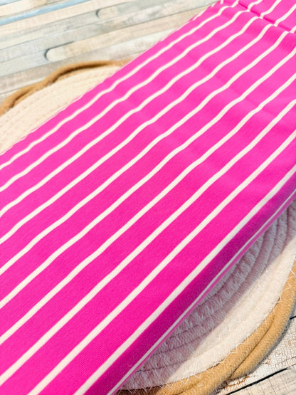 toller Stoff Jersey Streifen Pink Weiß Swafing