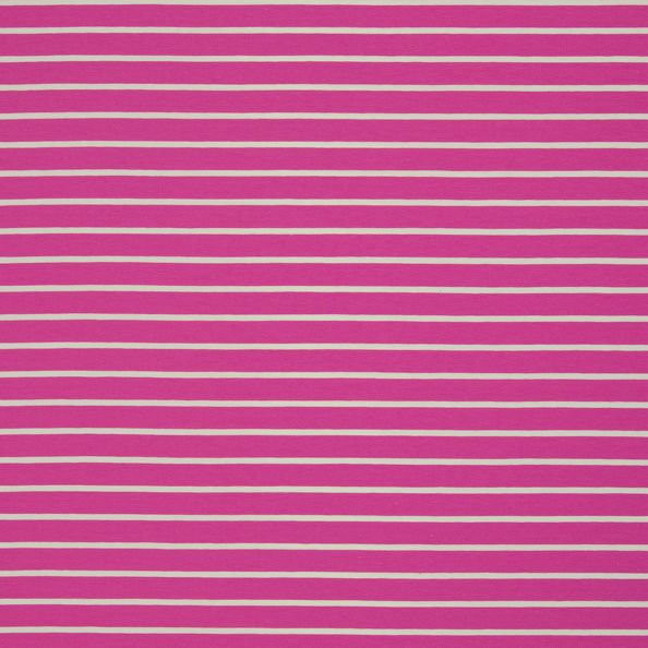 Stoff Jersey Isa Swafing Streifen Pink/Weiß