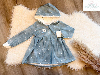 Stoff VB Kombi Denim Herzen Nr. 6 Türkis