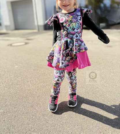 Stoff VB Neon Bärchen