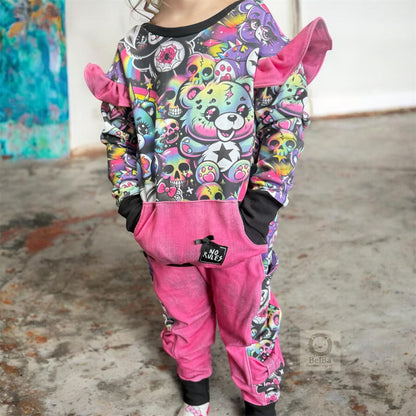 Stoff VB Neon Bärchen