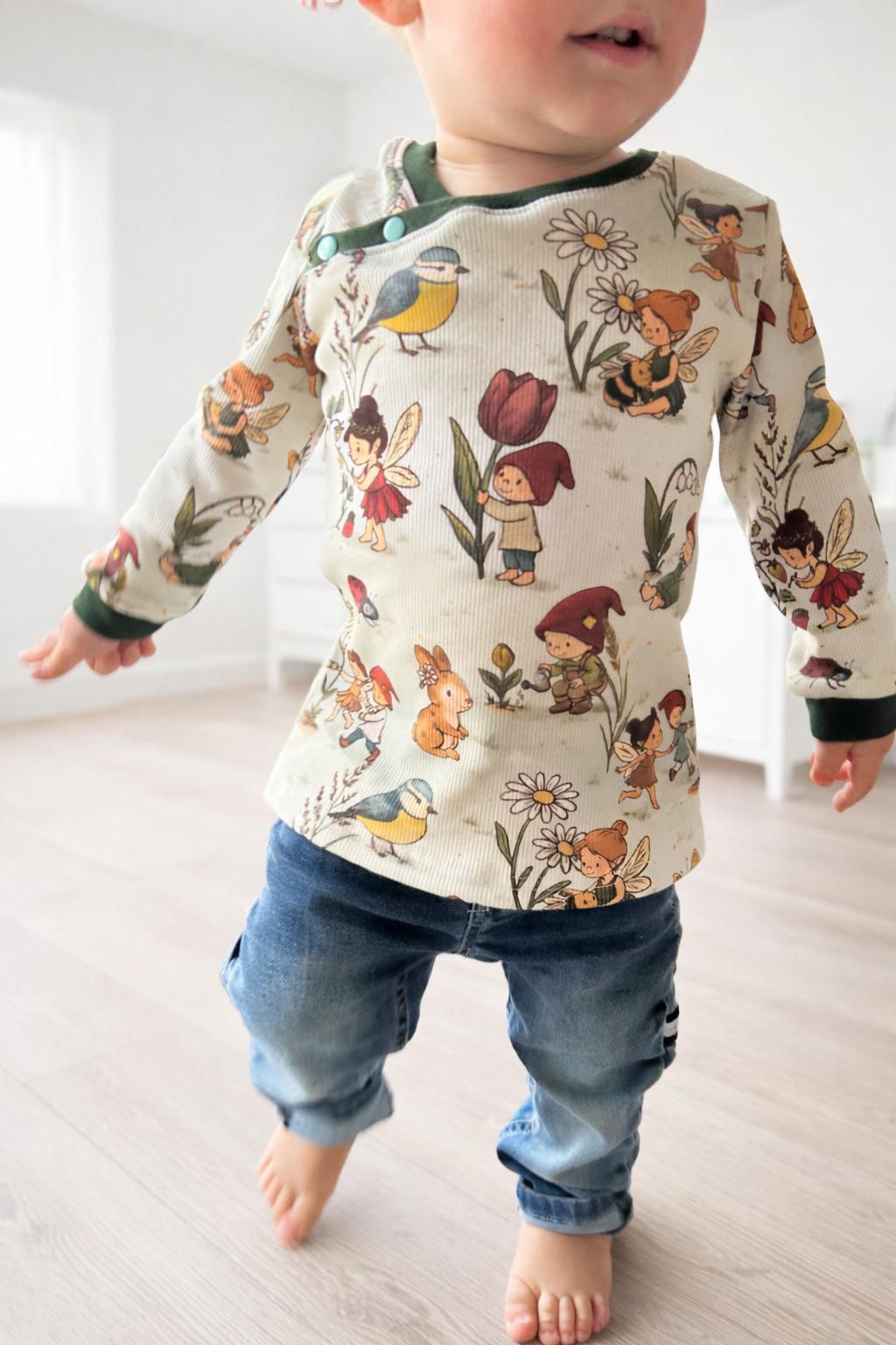 Stoff VB Wichtel Frühling