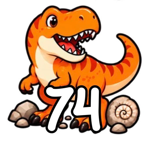schöne Größenetiketten für Kinder mit Motiv eines T-Rex