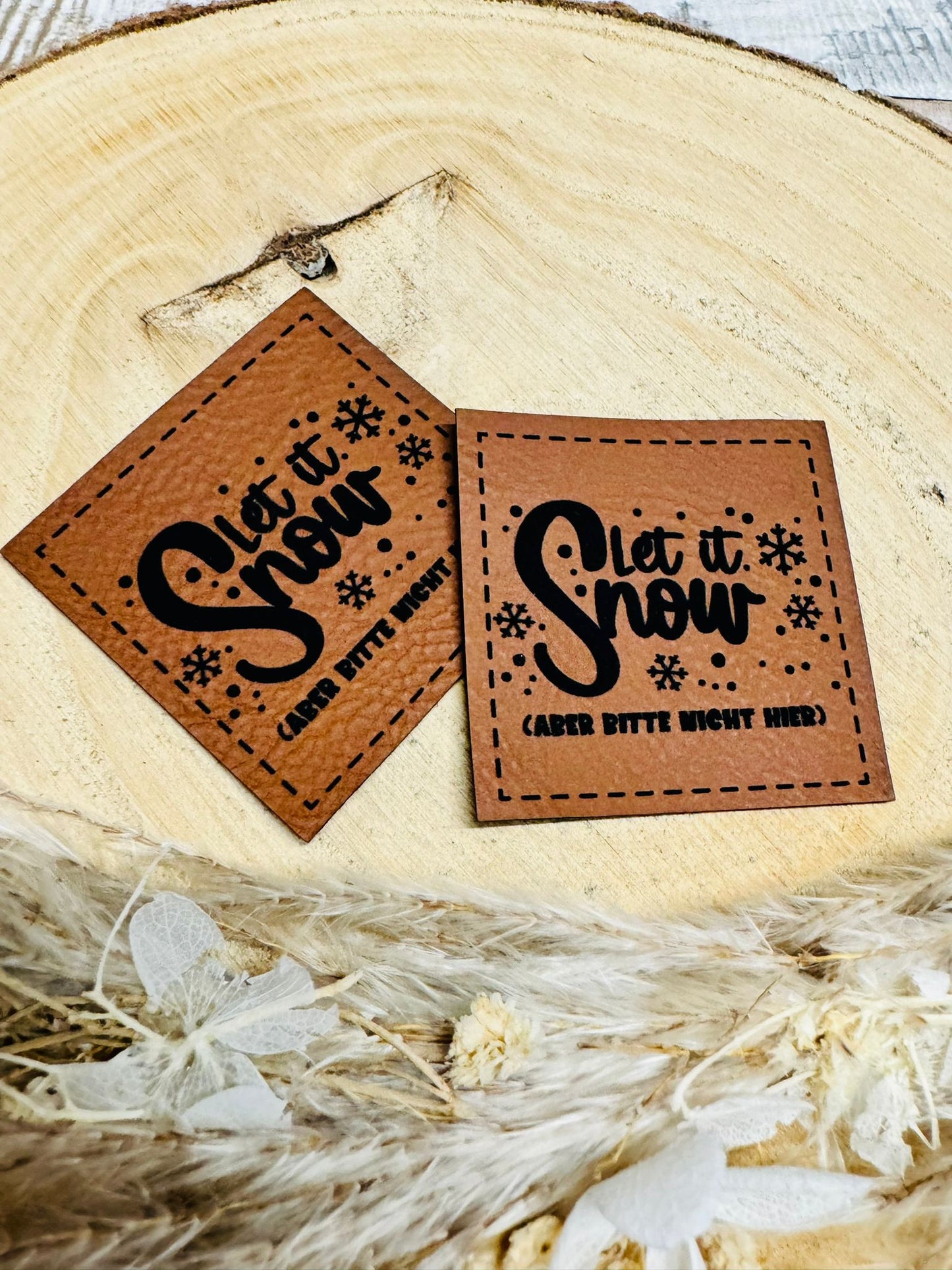 Kunstleder Label Let it Snow (aber bitte...)