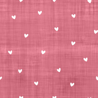 Stoff VB Kombi Denim Herzen Nr. 12 Himbeerrosa