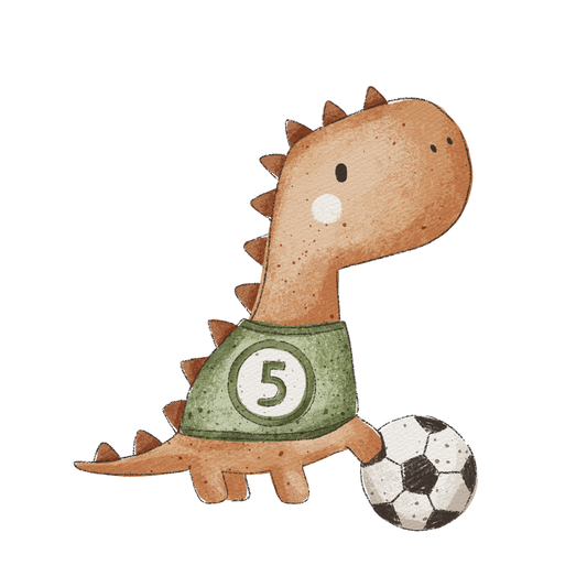 Bügelbild Football Dino 2