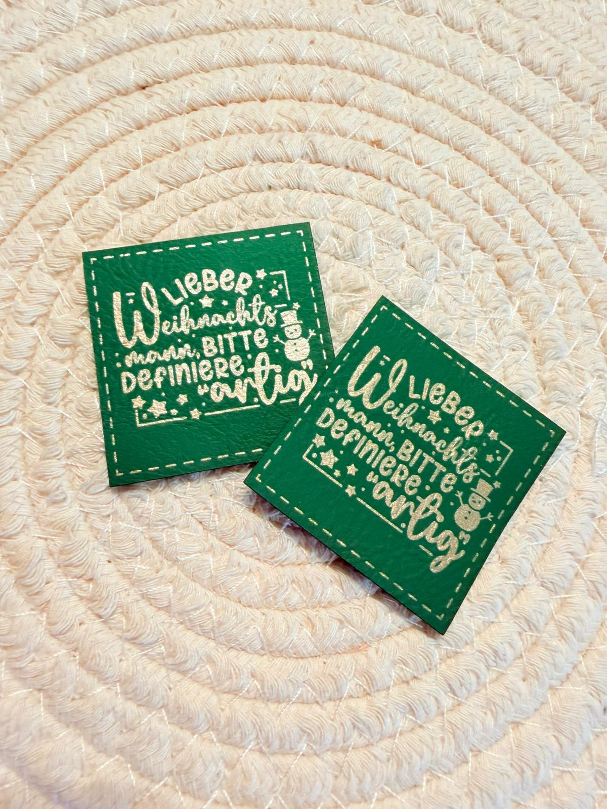 Kunstleder Label Definiere Artig