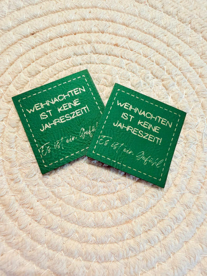 Kunstleder Label Weihnachts Gefühl