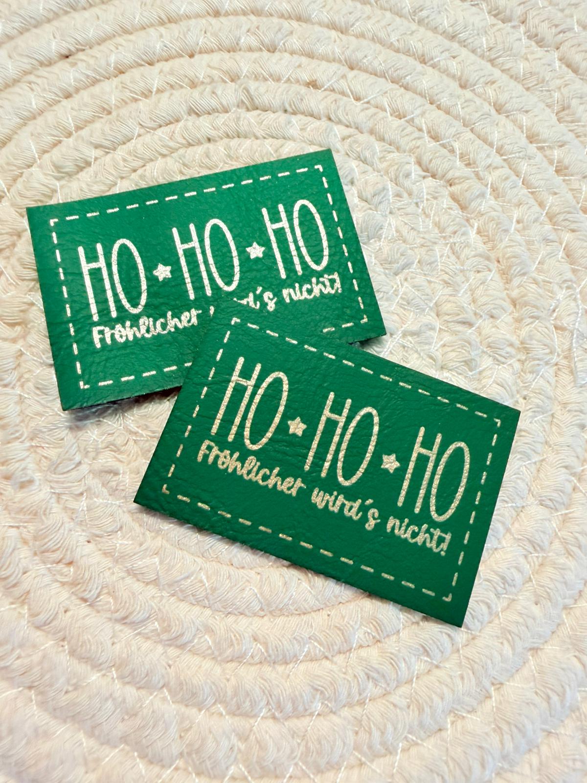 Kunstleder Label Ho-Ho-Ho (fröhlicher...)