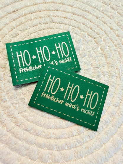 Kunstleder Label Ho-Ho-Ho (fröhlicher...)