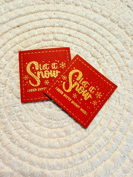 Kunstleder Label Let it Snow (aber bitte...)