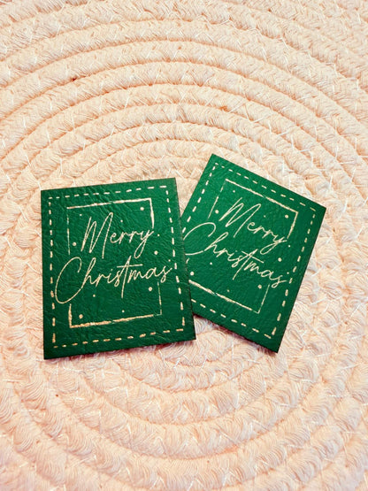 Kunstleder Label Merry Christmas