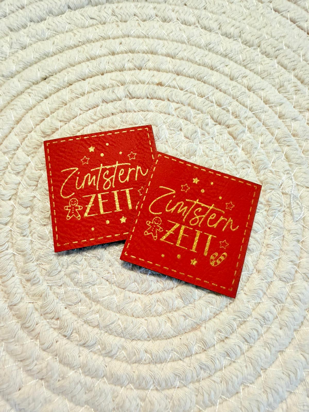 Kunstleder Label ZimtStern Zeit