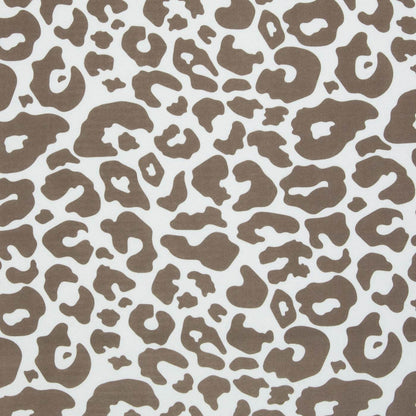 toller Kuschelsweat Stoff in der Ausführung Naturweiss/Beige  Leomuster